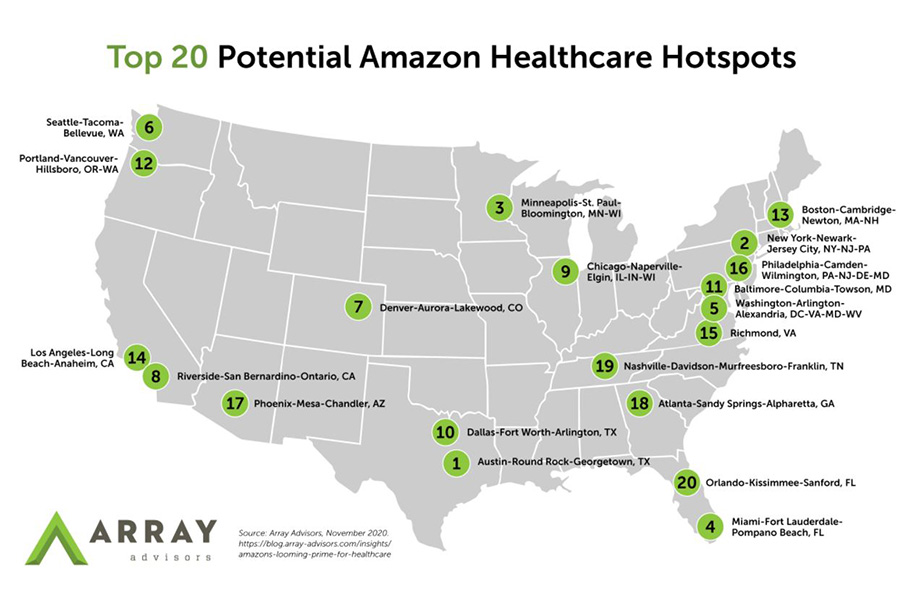 Data Dive: 20 cities ripe to become Amazon health hotspots