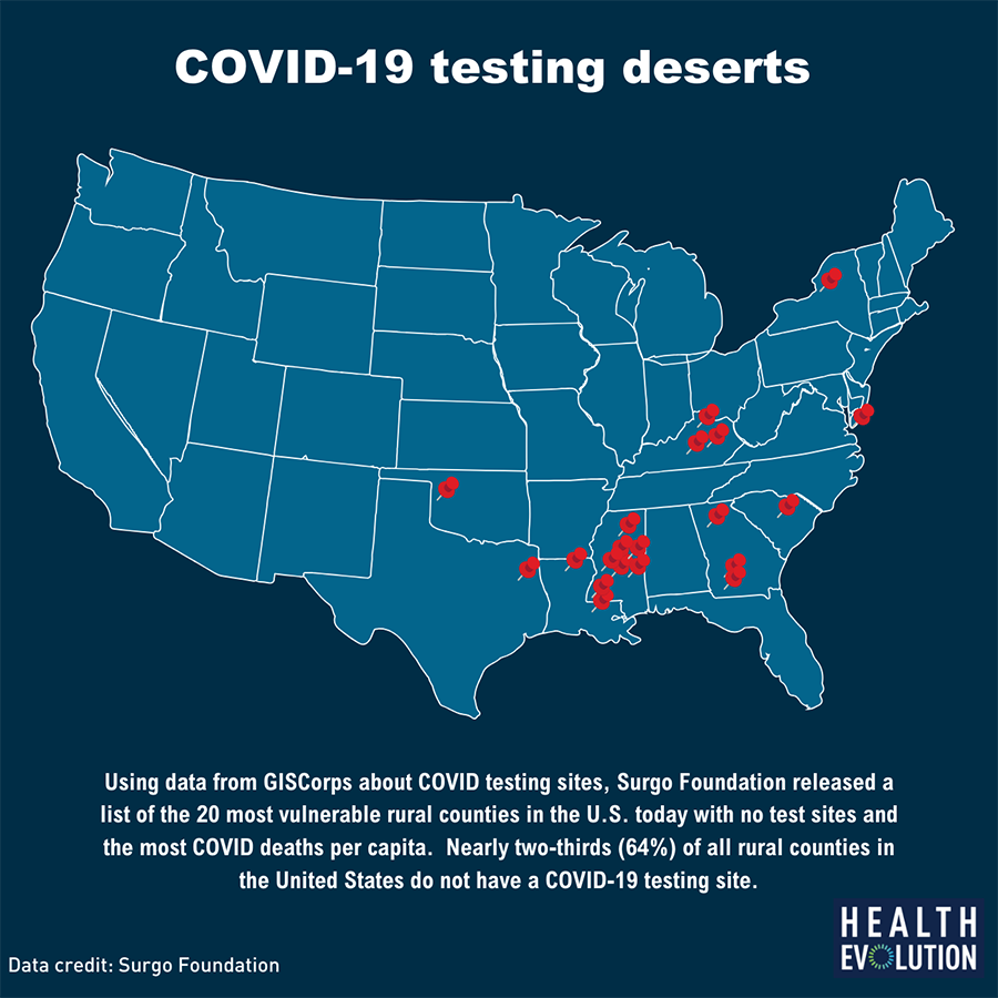 The 20 rural areas most vulnerable to COVID-19